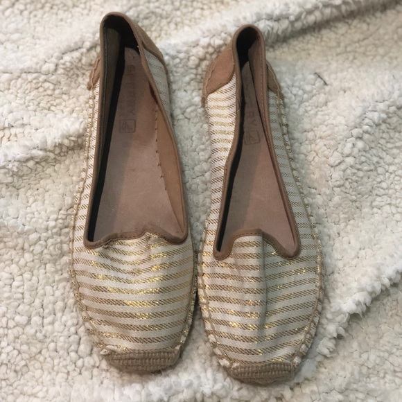 Sperry Gold and White Espadrille - Picture 2 of 6